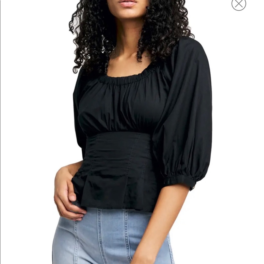 Free People Teagan Puff Sleeve Top - Picture 3 of 7